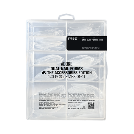ADORE Formy górne do przedłużania paznokci DUAL NAIL FORMS - Typ 07 cat's claw, 140 szt