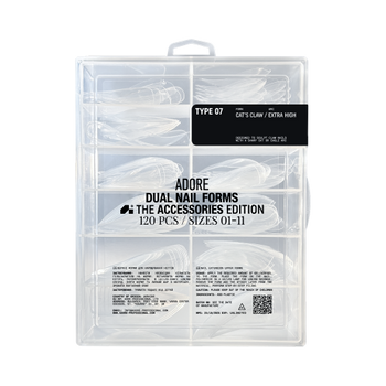 ADORE Formy górne do przedłużania paznokci DUAL NAIL FORMS - Typ 07 cat's claw, 140 szt