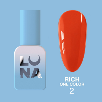 LUNAmoon Gel polish Rich One Color nr.2, 8 ml - lakier hybrydowy