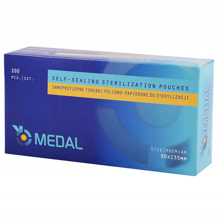 Torebki papierowo-foliowe płaskie Medal 90x135 mm 200 szt.