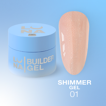 LUNAmoon Shimmer Gel Nr.01 - żel budujący, 15 ml