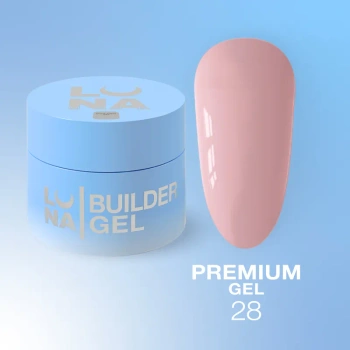 LUNAmoon Premium Gel Nr.28 - żel budujący, 30 ml